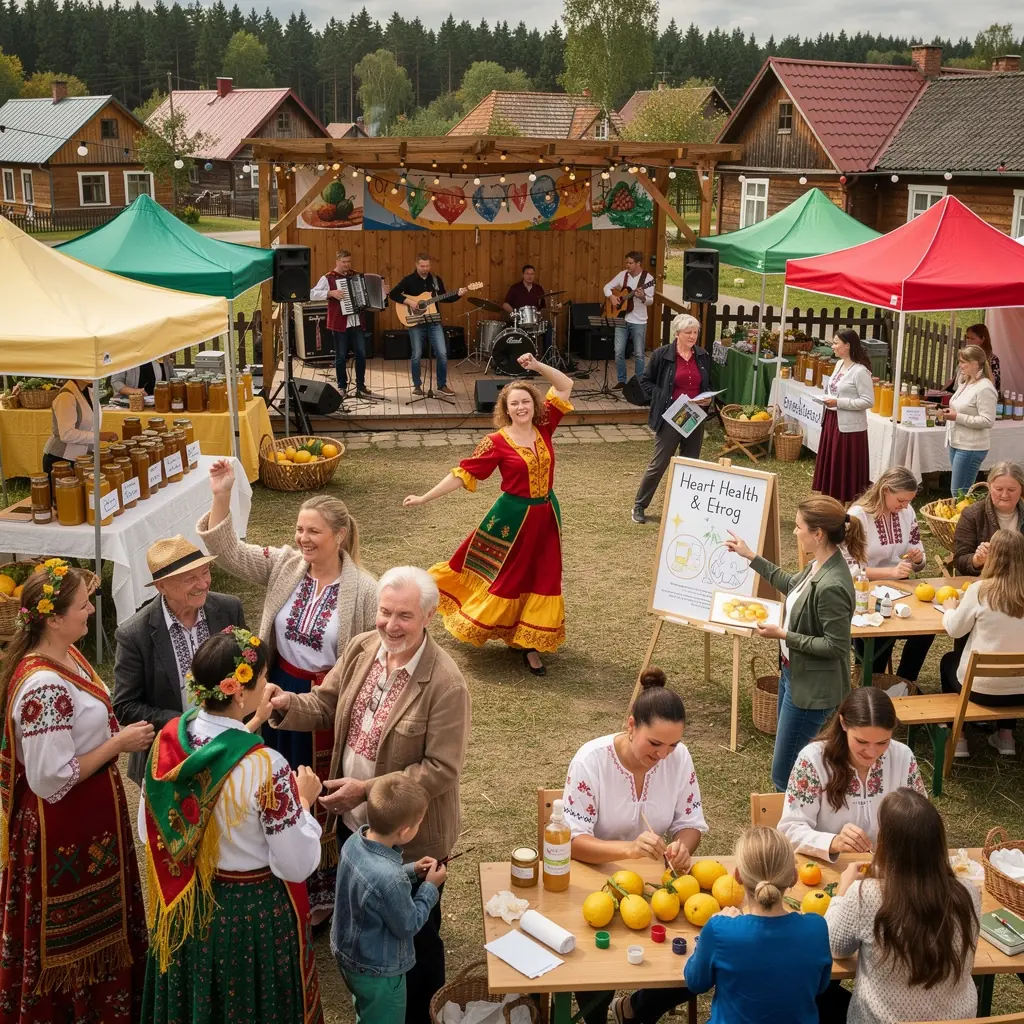 Raminanti arbatos ceremonija su etrog vaisiais ir žvakėmis
