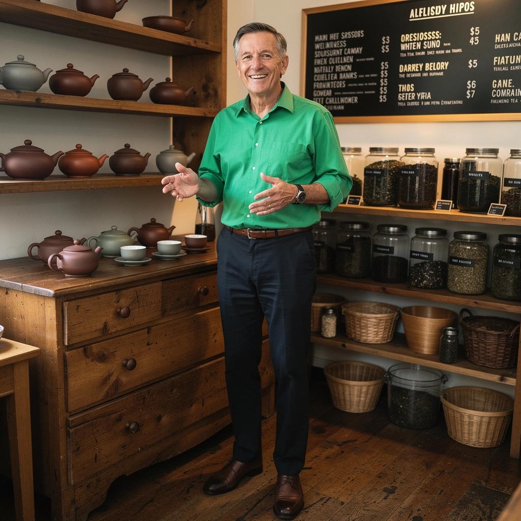 Žalia arbatos puodelis su garuojančia skysčio paviršiumi, simbolizuojantis ramybę ir atsipalaidavimą.